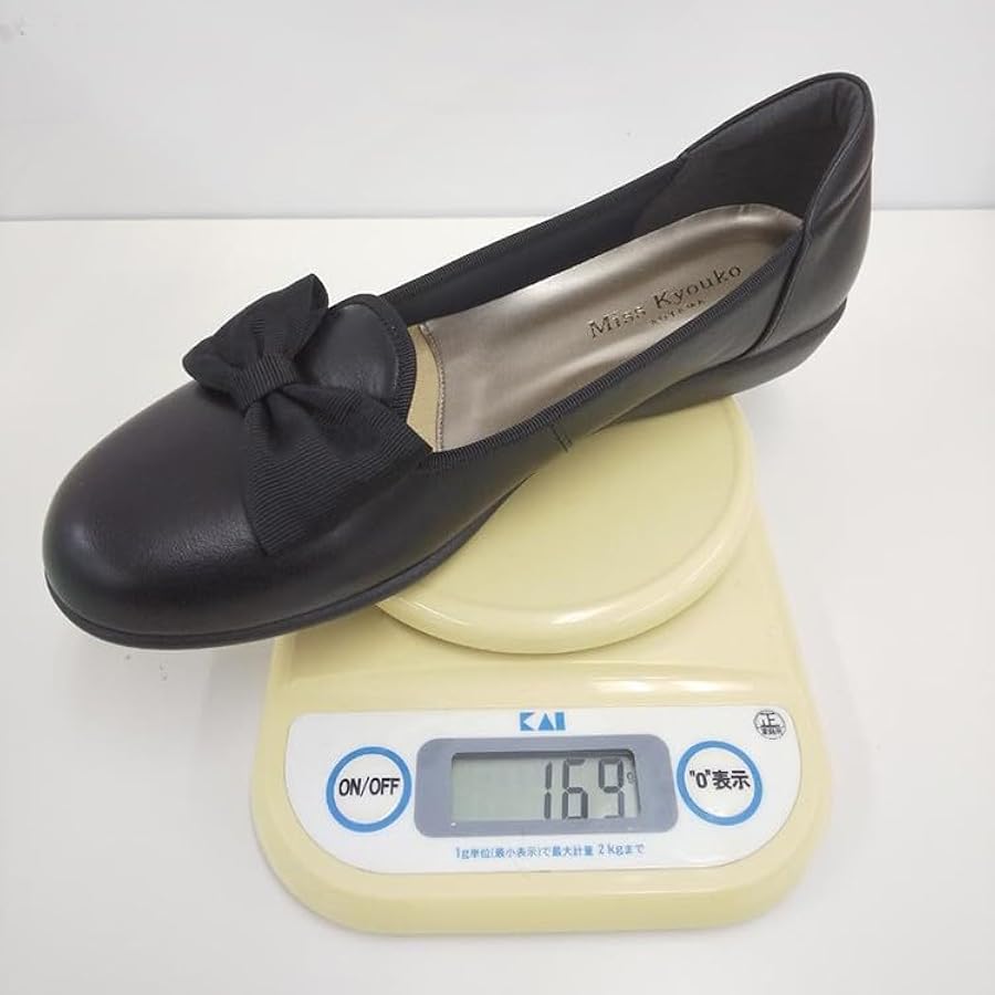 未使用級 ミスキョウコ フラット オペラシューズ レザー ブラック 黒色 リボン ミスキョウコ Miss Kyouko 4E ハイカットレザースニーカー